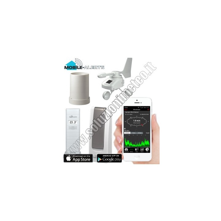 KIT La Crosse MA 10050 Mobile-Alerts Gateway LAN termoigrometro, anemometro e pluviometro wireless