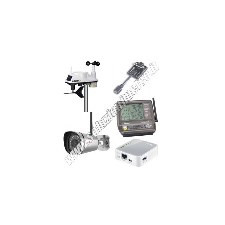 KIT soluzionimeteo.it - Stazione meteo Davis Vantage Vue wireless con Datalogger USB + Webcam WiFi HD + Sistema Meteobridge