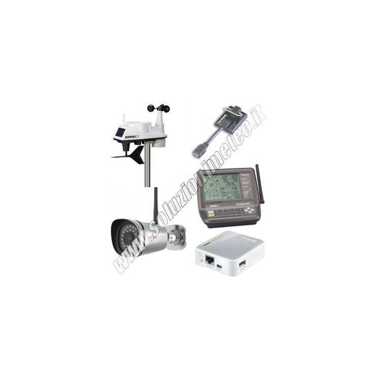 KIT soluzionimeteo.it - Stazione meteo Davis Vantage Vue wireless con Datalogger USB + Webcam WiFi HD + Sistema Meteobridge