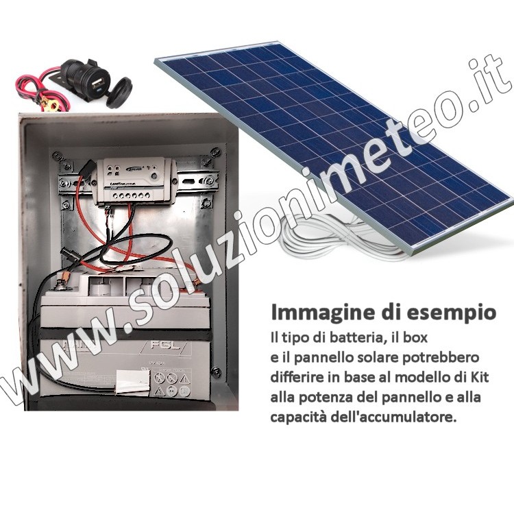 Kit alimentazione fotovoltaica 24H 50 Watt per garantire un carico