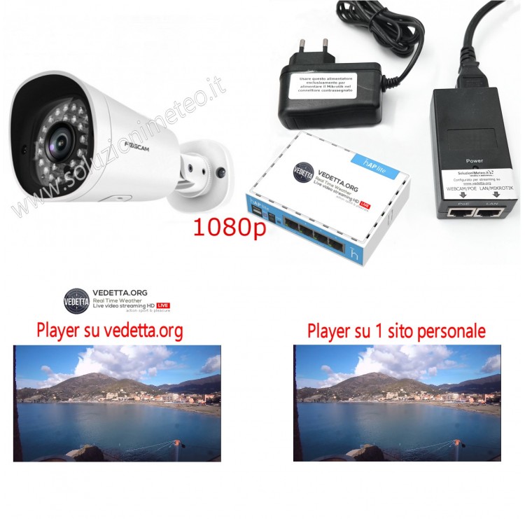 Kit Telecamera Foscam 1080p PoE Streaming vedetta.org