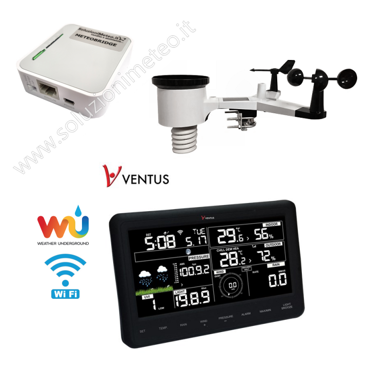 Kit SoluzioniMeteo.it Stazione meteo Ventus W830 + Meteobridge