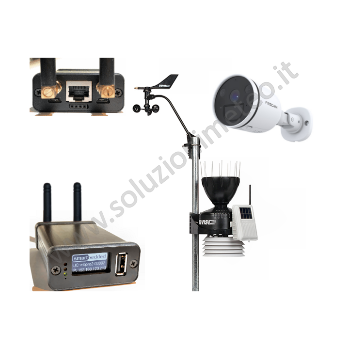 KIT soluzionimeteo.it - Gruppo sensori ISS Vantage PRO2 wireless + Meteobridge PRO2 + Webcam HD